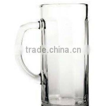 Clear mublimation glass beer mugs with handles