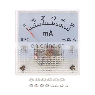 91c4 Ammeter DC Analog Current Meter Panel Mechanical Pointer 1A/2A/3A/5A/10A/20mA/30mA/50mA/100mA/200mA/300mA/500mA photo-2