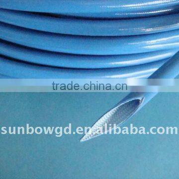 Blue Non-Alkali Fiberglass sleeving coated silicone