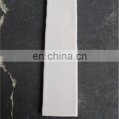 Pure White Wavy Edge Glazed Kitchen Bathroom Subway Ceramic Wall Tile OP011YE photo-4
