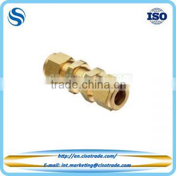 Double ferrule compression fitting, union fitting for metric tubes, pipe connector