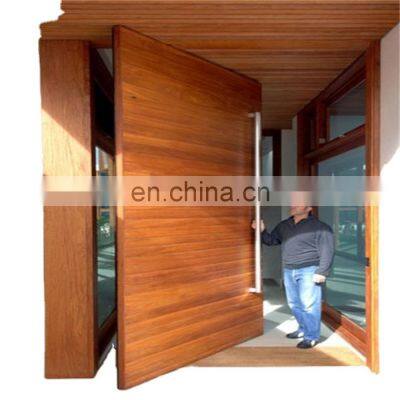Custom Waterproof Solid Wooden Modern Design House Front Entry Pivot Entrance Doors