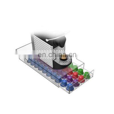 acrylic coffee pods organizer dispenser box