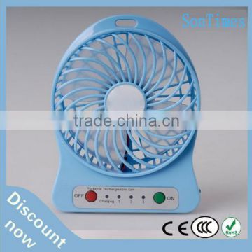 Portable Usb Fan with Strong Wind Rechargeable Electric Mini Usb Fan with Flashlight and Adjustable Speed