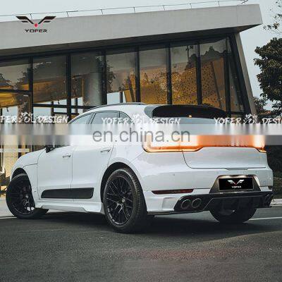 YOFER GT-950 Auto Parts Primer Blister PP Universal Rear Bumper Diffuser For PORSCHE MACAN 2019-