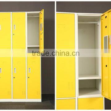 Chinese Manufacturer Metal Furniture Changing Room KD Structure Powder Coated 6 Door Storage Steel Locker/wardrobe photo-6