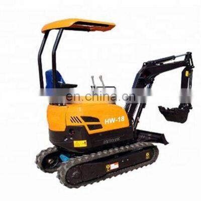 Rated Power 12KW Hydraulic Excavator 1.5Ton Mini Excavators With Imported Engine