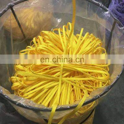 Color Customized Fashion Decoration Flat Woven Polyester Drawstring Braided Rope Hollow Flat Cord for Garment and Shoes photo-5