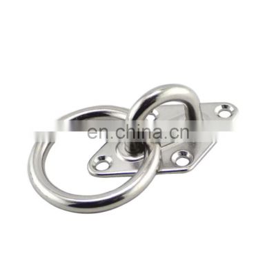 JRSGS Customized High Quality 304/316 Stainless Steel Marine Hardware Diamond Eye Plate with Ring