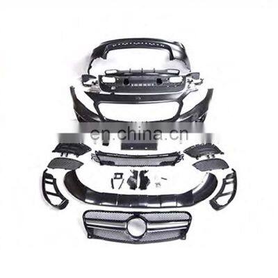 GLA X156 GLA45 Black Grille Lower Lips Auto Bumper Rear Bumper For Mercedes Benz 2014-2020/2018-2020