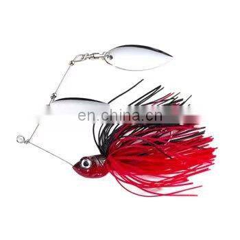 Byloo fishing bass spinner bait for casting spinning 2 sections fishing rod reel