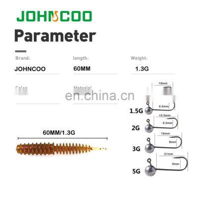 JOHNCOO 60mm 1.3g Bait Soft Lure Swim Bait Lure Fishing Silicon Saltwater Swimbait photo-5