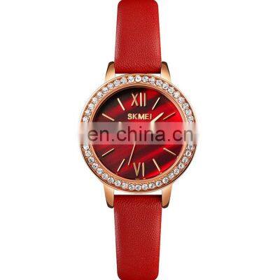 Fashion Casual Ladies Writhwatch Skmei 1711 New Stylish Small Dial Stainless Steel Leather Quartz Women Watches