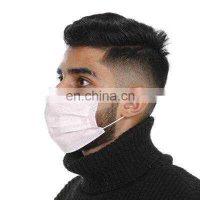 Face Mask Disposable 3Ply Facial Cover Masks With Earloop Breathable Non-Woven Mouth Cover for Personal photo-2