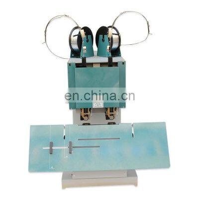 Hot Product Semi-automatic Double Head Exercise Book Wire Stitching Machine Saddle Stitcher