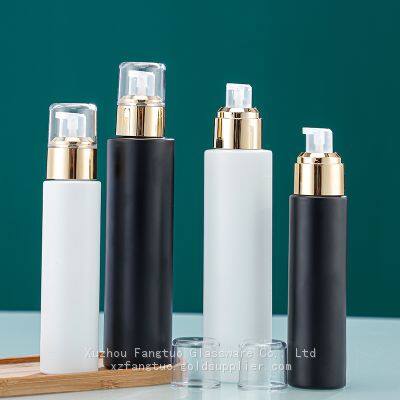 30ml 50ml 100ml Emulsion Press Bottle Spray Pump Cap Bottles Empty Bottle Black White photo-4