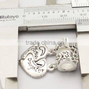 925 Sterling Silver Mother and Daughter Set Dangle Charm for Bracelet photo-6