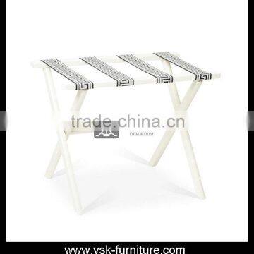 LG-031 Folding White Wood Luggage Rack For Hotels