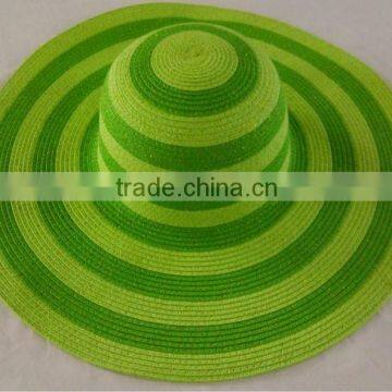 colorful beautity plain straw summer hat for girls