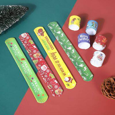 Hot Sale Customized Christmas Printed Festival Activity Silicone Slap Wrist Band Bracelet photo-6