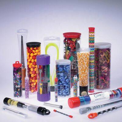 Thin Clear Plastic Packaging Tube Strut End Caps PRCP photo-6