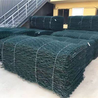 River channel gabion mesh wire basket galvanized steel wire gabion box for flood control and protection engineering