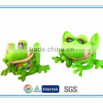 2014 custom green valentine frog plush toy for sale