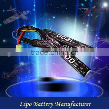 airsoft gun battery 1200mAh 11.1V 25C lipo battery