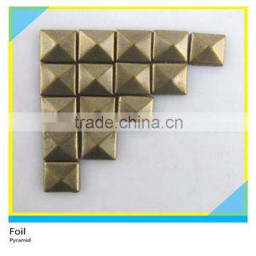 Brass Pyramid Studs Square 6mm/8mm/9mm Flatback Copper 9500 Pcs Package