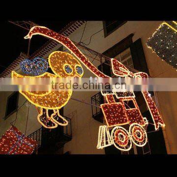 PVC & light rope plane for christmas outdoor decoration