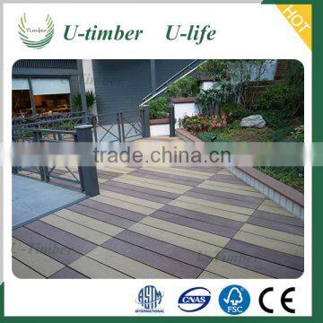 Anti-slip color mix outdoor swimming pool wpc decking