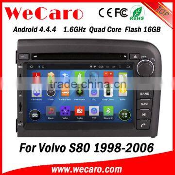 Wecaro WC-VL7061 Android 4.4.4 car dvd player touch screen car dvd for volvo s80 WIFI 3G mirror link 1998-2006