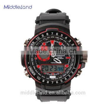 2015 MIDDLELAND PU Multifunction Digital LCD Display set digital wrist watch