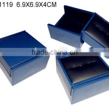 Mid-Night Blue Printed Lamination Paper Covered Wood Cufflink Gift Packing Box W1119