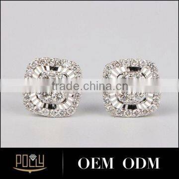 Bright Zircon Stone Silver Earring Plug Earring Tunnel photo-2