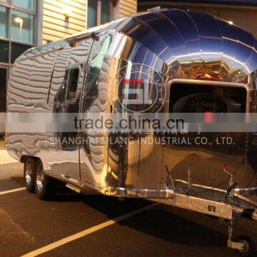 SLUNG Catering Trailer Stainless steel food truck Mechanical brake configuration