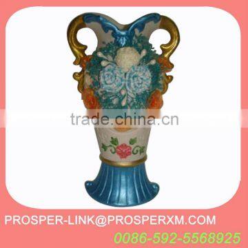 antique hand painted ceramic flower vase for decoration