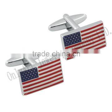 China factory top grade custom made national flag cufflinks