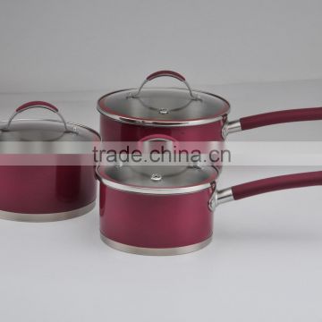 6pcs stainless steel heat-resistance ceramic cookware pan set colorful silicone - Guangdong Xinxing