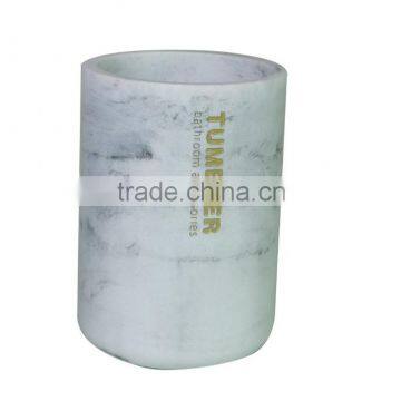 Hot Sale White Marble Polyresin Bathroom Accessories Set for Hotel and Home photo-3