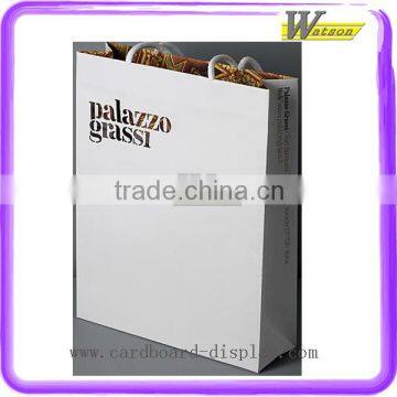 High Quality Embossing Logo Printed Shopping Paper Bag