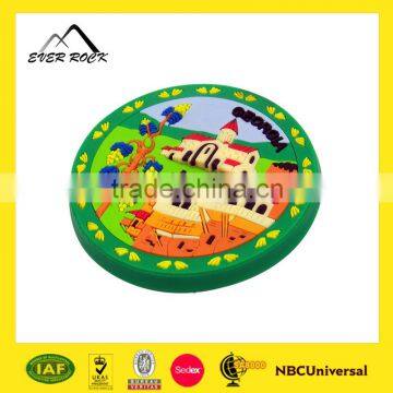 Fashion Custom Souvenir Round Rubber PVC Fridge Magnet