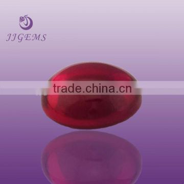 best-selling synthetic red oval colored glass stones