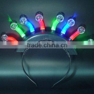 New 12x LED Multi Color Light Up Flashing Blinking Glow Headband Costume