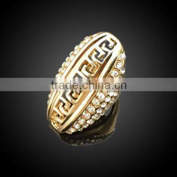 Wholesale micro pave Cz God plated ring for Girl