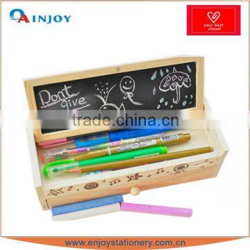 multi-functional wooden pencil case