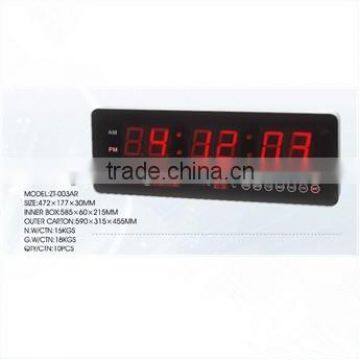 LED Digital Wall Calendar Clock with Temp Display