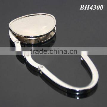 Wholesale Custom Handbag Shaped Bag Holder Zinc Alloy Foldable Metal Blank Bag Hanger Hook photo-2
