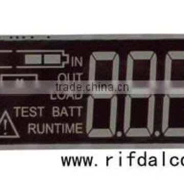 HTN type negative 7 segment 3 digit lcd display