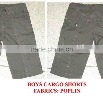 Girls Poplin Cargo Shorts